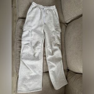 SHEIN BAGGY SWEATPANTS, WHITE